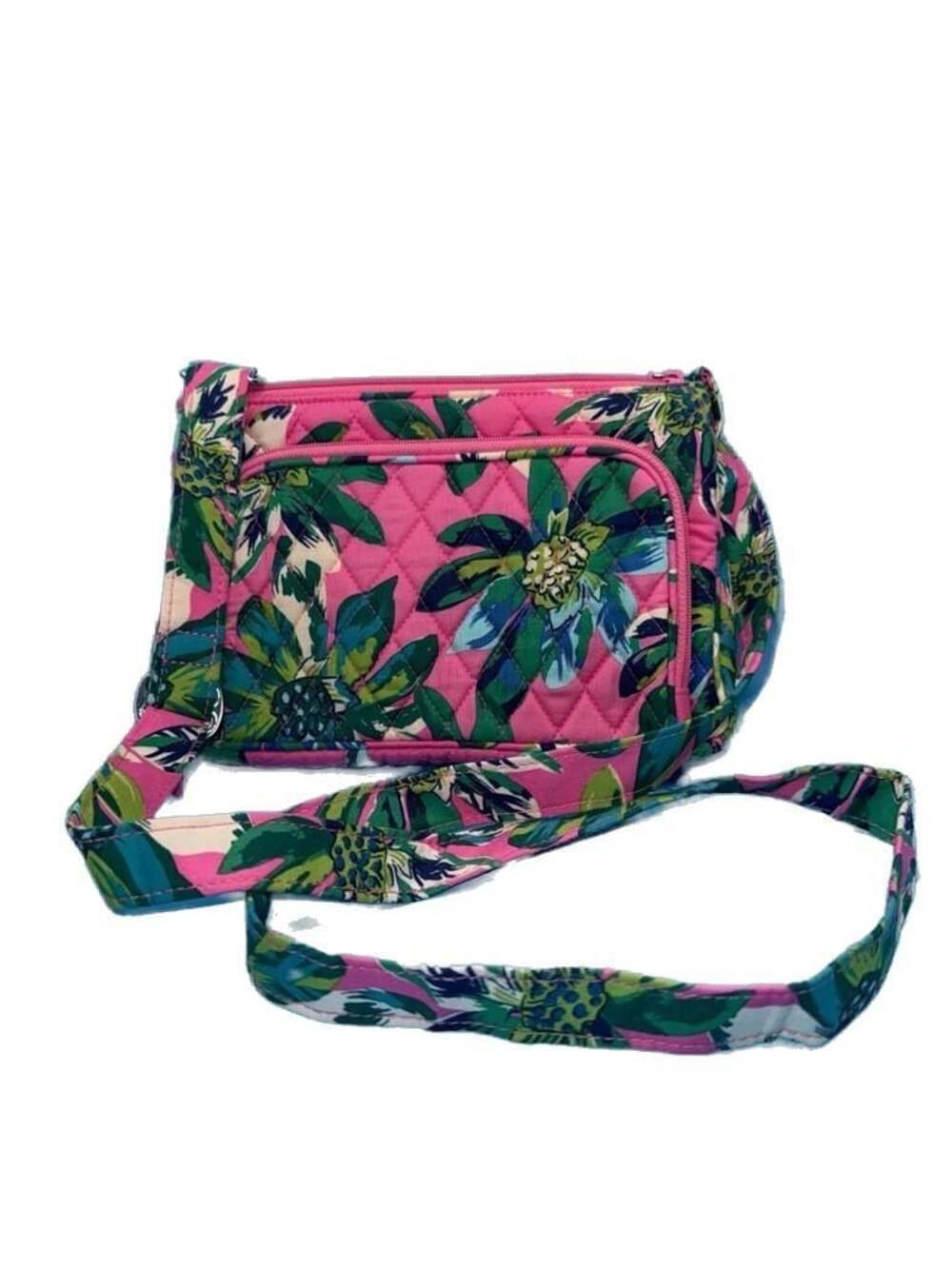 Vera Bradley Triple Zip lil Hipster Crossbody Bag in Tropical Paradise